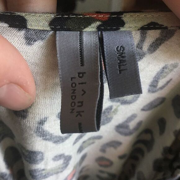 Blink London leopard print S boho flowy lightweight blouse - Picture 5 of 5